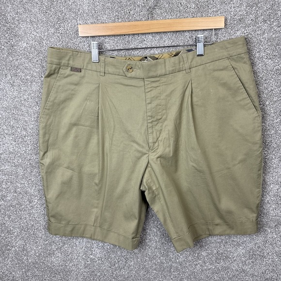 Barbour‎ Pleated Khaki 9" Shorts Men's Size 40 - Picture 1 of 5